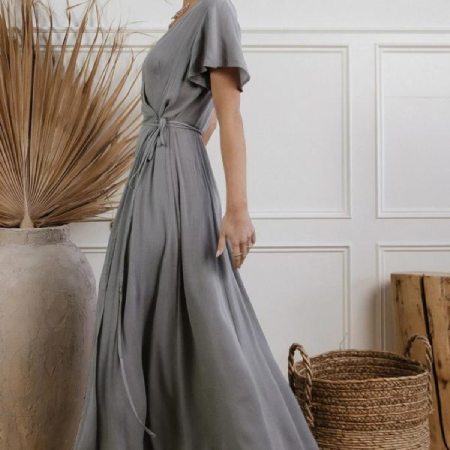 Bohme Cecelia Wrap Dress in Slate Blue Review 