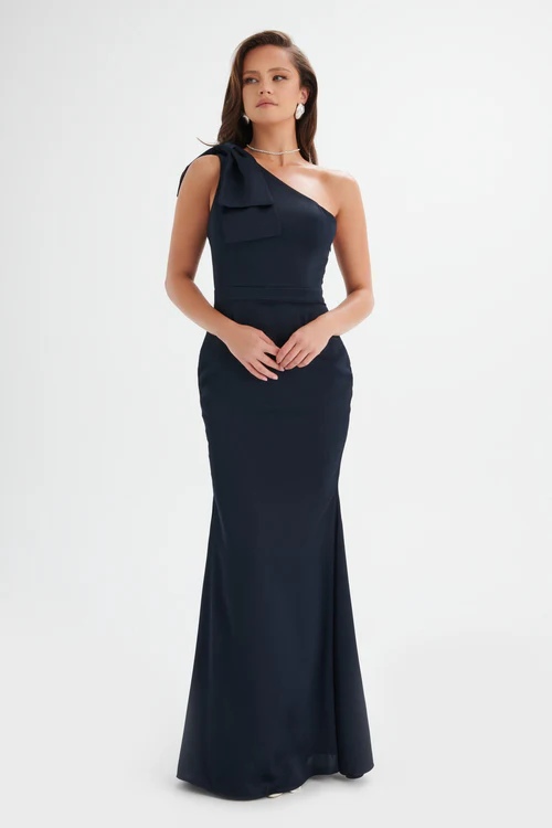 Lavish Alice Bow Shoulder Maxi Dress
