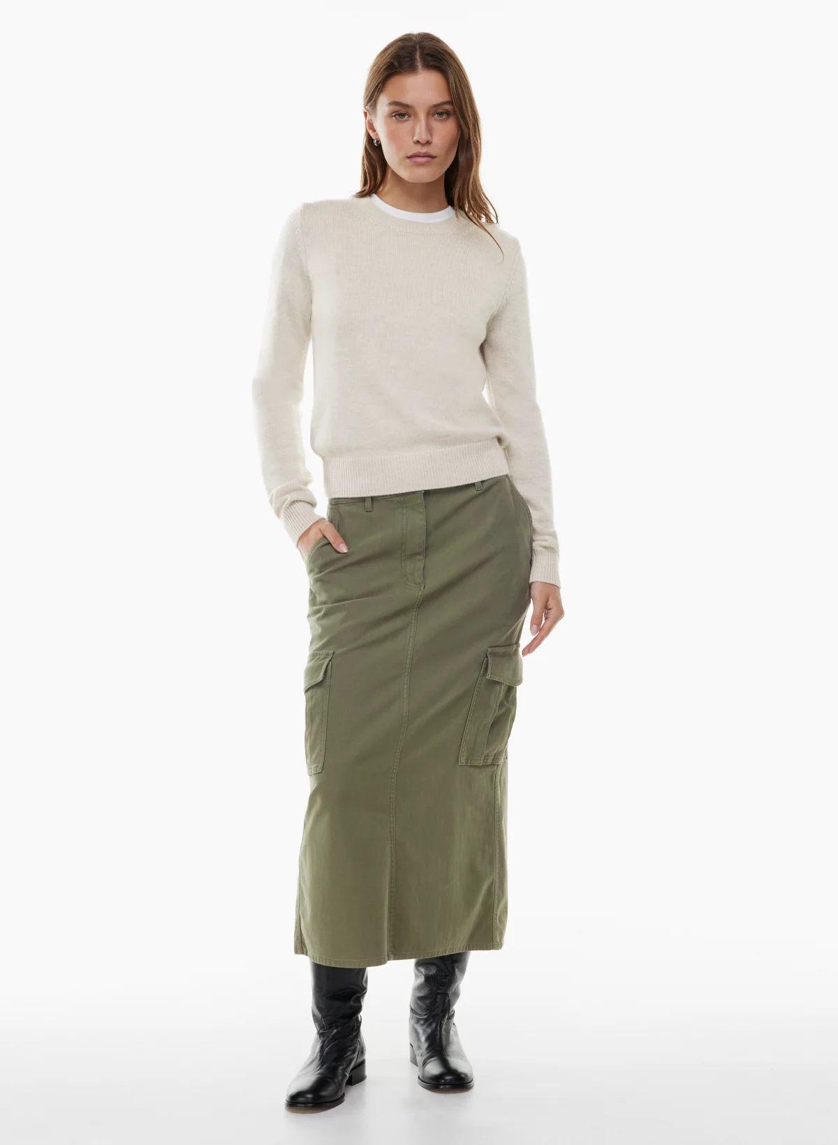 & Other Stories Cargo Skirt + Crew-Neck Knit