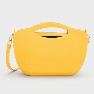 Charles & Keith Cocoon Curved Handle Bag – Yellow