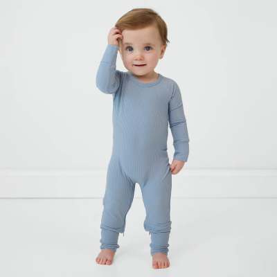 Little Sleepies Fog Ribbed Crescent Zippy