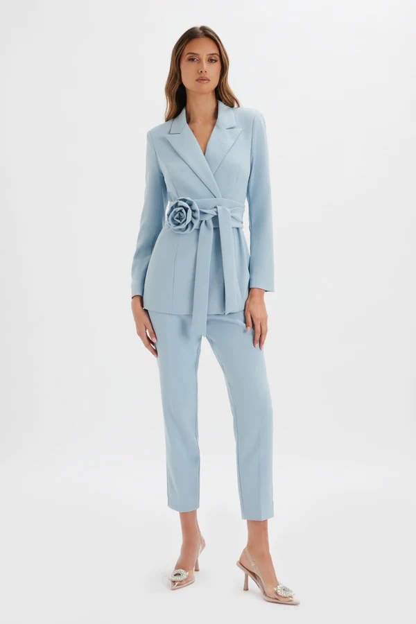 Lavish Alice Jasmin Obi Belt Blazer With Flower