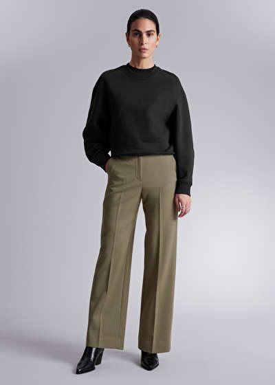 & Other Stories Striped Knit + Tailored Trousers