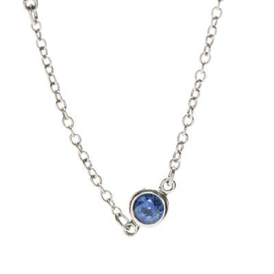 Fashionphile Tiffany Platinum Blue Sapphire Elsa Peretti Bracelet